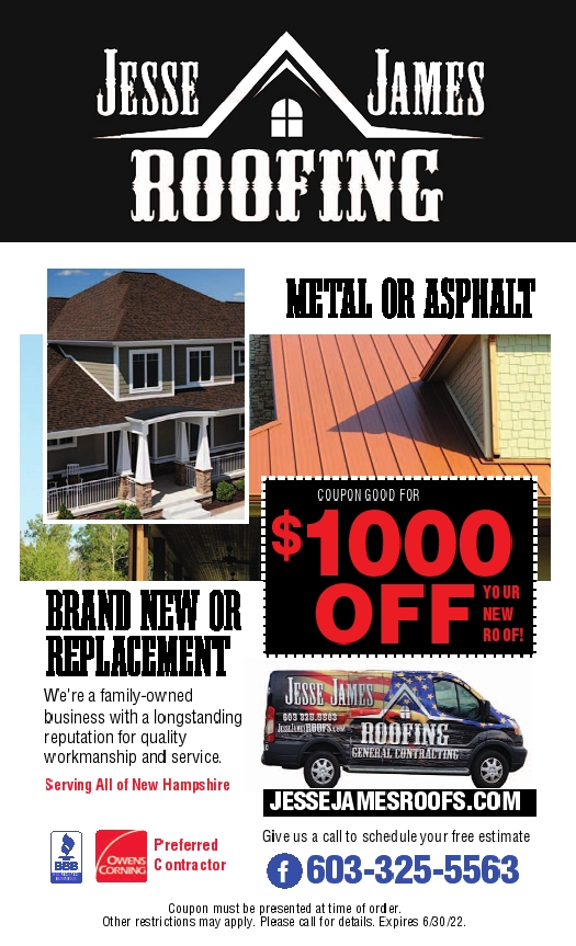 JESSEE JAMES ROOFING & GENERAL CONTRACTING Ad