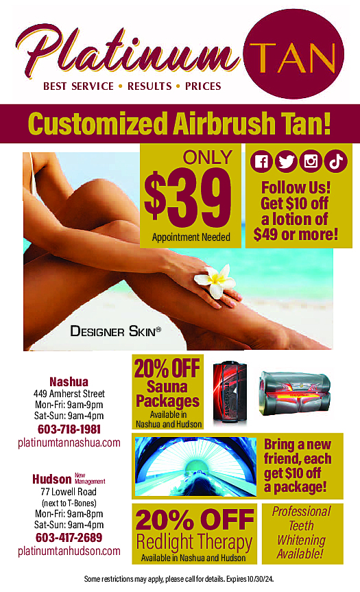 PLATINUM TAN Ad