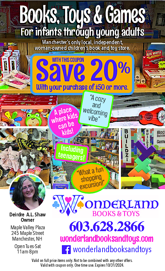 WONDERLAND BOOKS & TOYS Ad