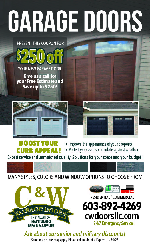 C & W GARAGE DOORS, LLC. Ad