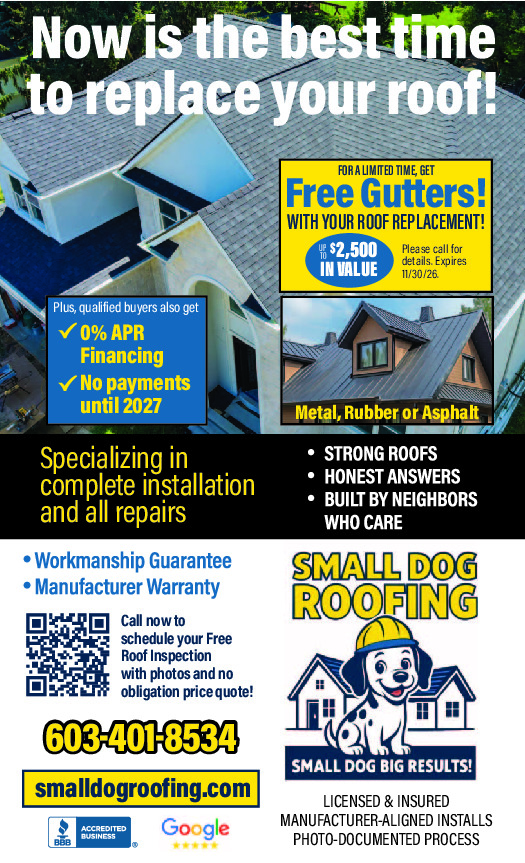 SMALL DOG ROOFING, INC Ad