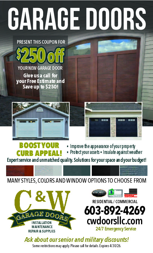 C & W GARAGE DOORS ,LLC Ad
