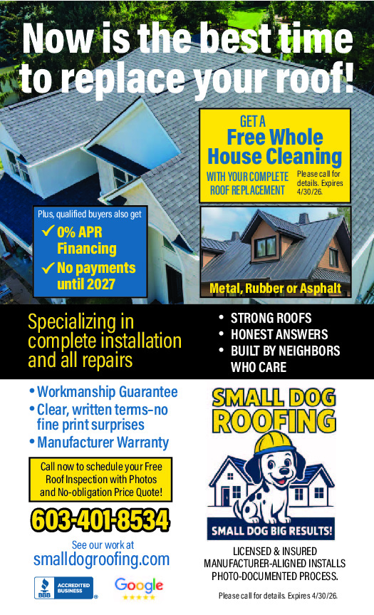 SMALL DOG ROOFING,INC Ad